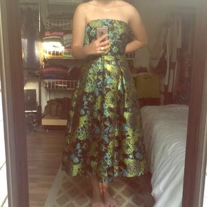 Floral Peacock colored Dress